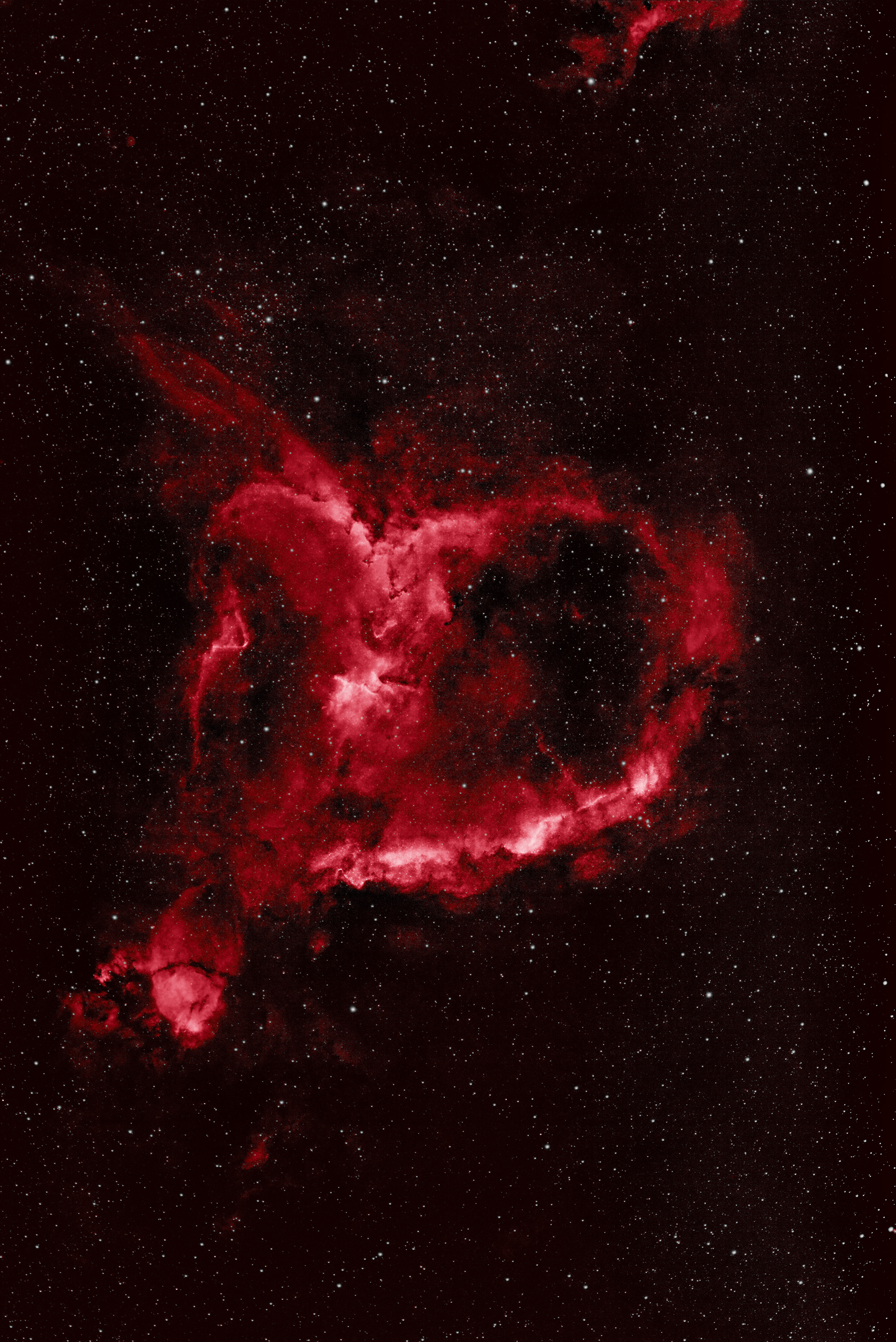 Alan Clitherow.03.01.22 IC1805 Heart Nebula 15 by 240 sec Ha WO71 QHY268M small.
